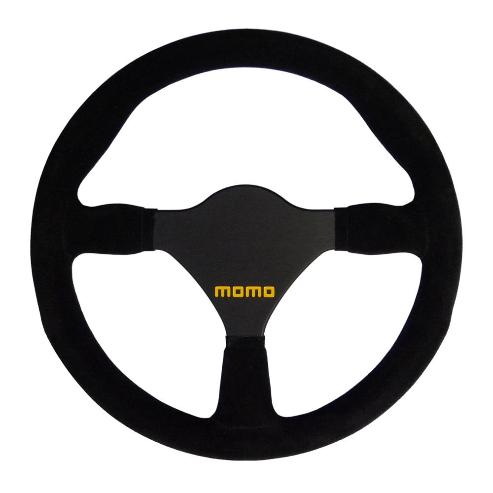 Camurça preta do volante do modelo 26 de Momo