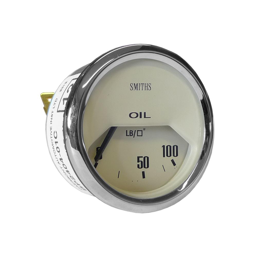 Manômetro de pressão de óleo elétrico clássico Smiths Rosto de magnólia BP2404-01C