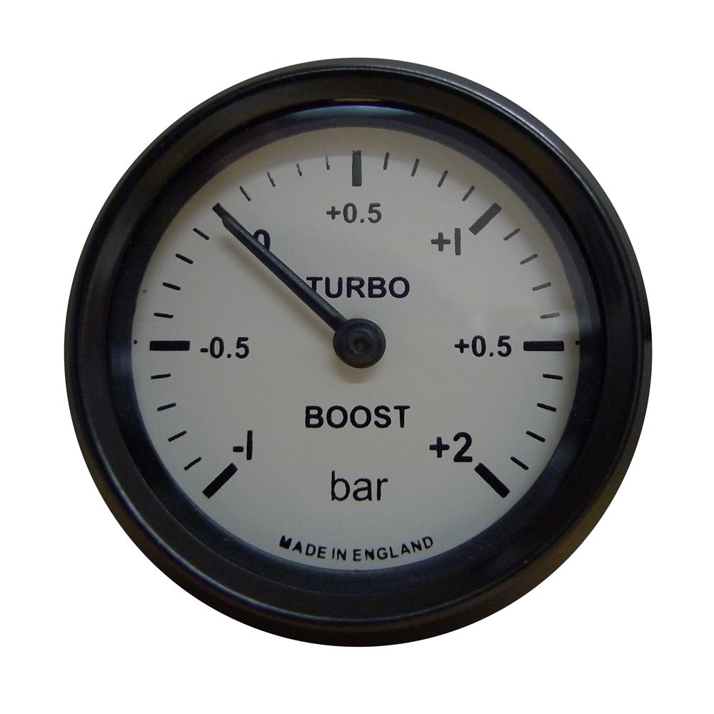 Mocal 52 milímetros Turbo medidor de pressão de impulso BAR Branco