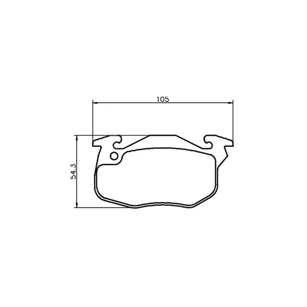 MINTEX Corrida de Pastilhas de freio MDB1291-M1155 Para Peugeot / Renault