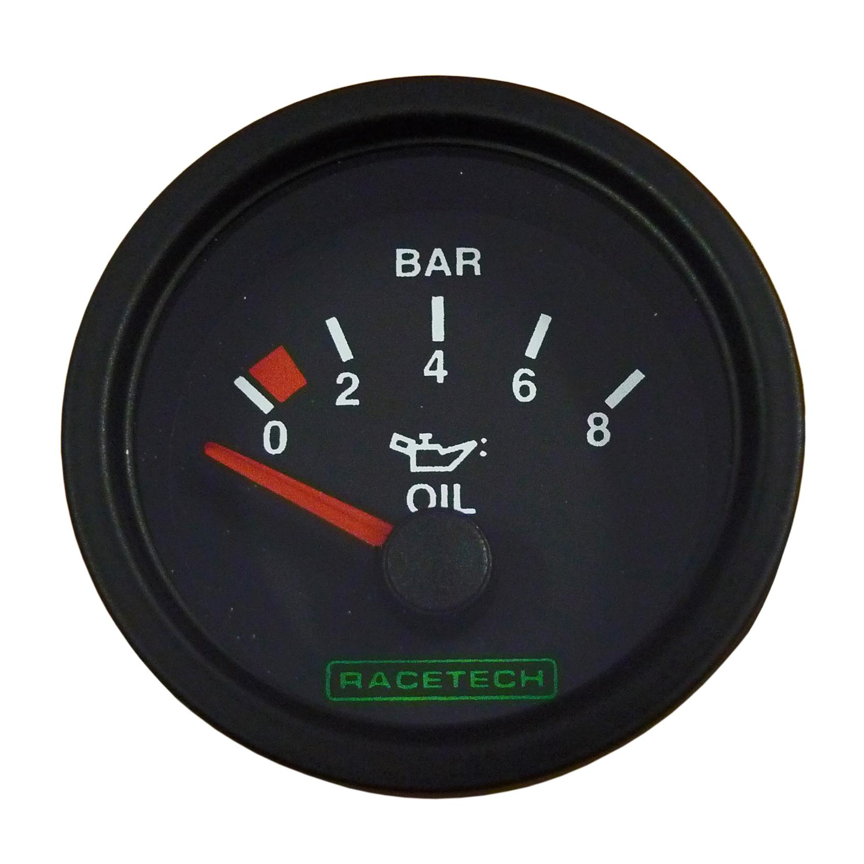 Calibre de pressão elétrico do óleo de 8 barras de Racetech