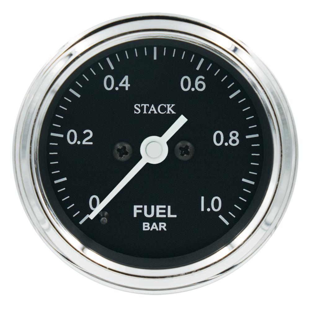 Medidor de pressão de combustível Classic Stack 0-1 Bar