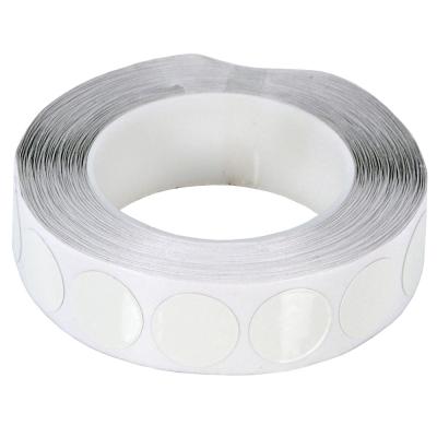 Discos de fita adesiva branca autoadesiva - 25 mm de diâmetro