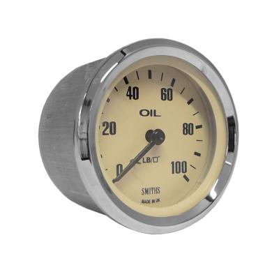 Medidor de pressão de óleo mecânico clássico Smiths Rosto de magnólia PG1310-01C