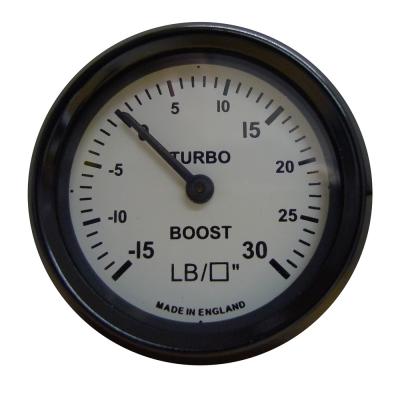 Mocal 52 milímetros Turbo medidor de pressão de impulso PSI Branco