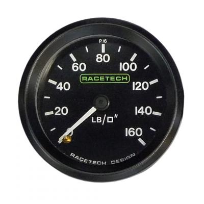 Calibre de pressão 0-160PSI do óleo/combustível de Racetech