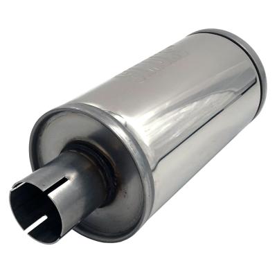 Silenciador redondo de aço Jetex com 312 mm de comprimento e furo de 51 mm